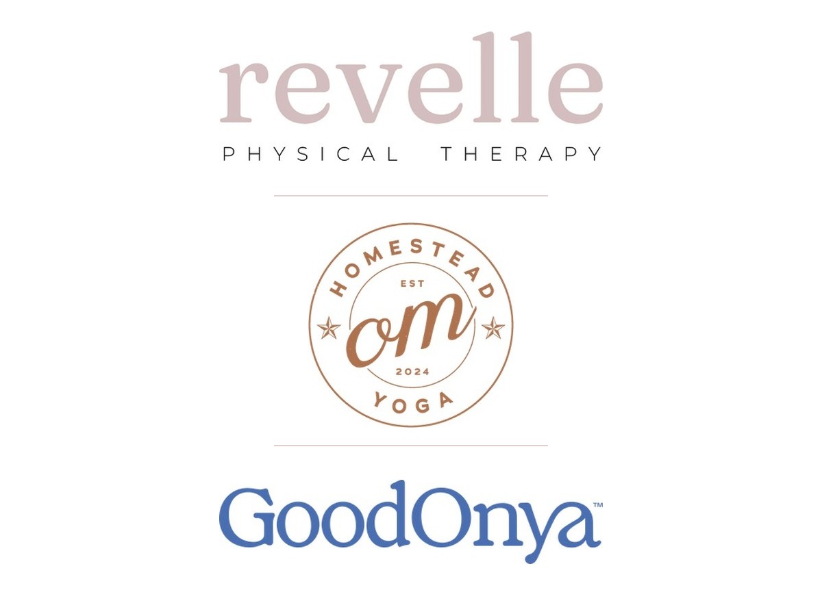 Revelle Physical Therapy, Homestead Yoga and GoodOnya logos
